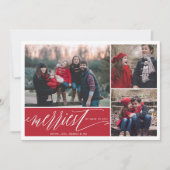 Nieuwste kerstfeestdag 3-fotokaart feestdagenkaart (Voorkant)