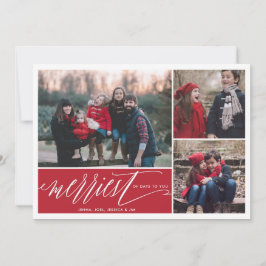 Nieuwste kerstfeestdag 3-fotokaart feestdagenkaart