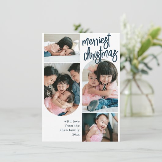 Nieuwste kerstfeestdag feestdagenkaart (Staand voorkant)