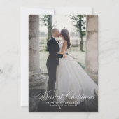 Nieuwste kerstfeestdag in de Pas getrouwd Feestdagenkaart (Voorkant)