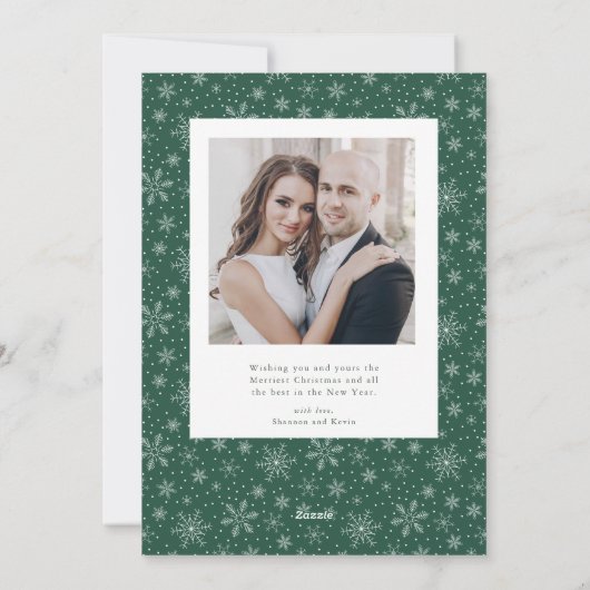 Nieuwste kerstfeestdag in de Pas getrouwd Feestdagenkaart (Achterkant)