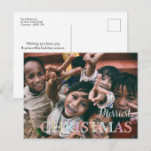 Nieuwste kerstfoto feestdagenkaart (Voorkant / Achterkant)