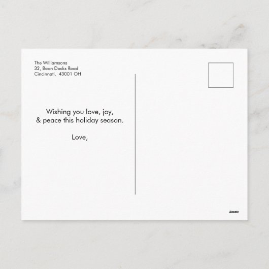 Nieuwste kerstfoto feestdagenkaart (Achterkant)