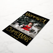 Nieuwste kerstfoto folie feestdagenkaart (Gedraaid)