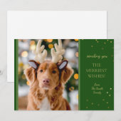 Nieuwste kerstfoto notitiekaartje (Voorkant / Achterkant)