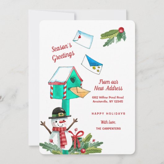 Nieuwste kerstmailbox kaart (Voorkant)