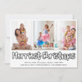 Nieuwste kerstopening 3 Verticale foto Feestdagenkaart (Voorkant)