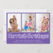 Nieuwste kerstopening 3 Verticale foto Feestdagenkaart (Voorkant)