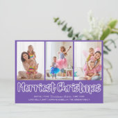Nieuwste kerstopening 3 Verticale foto Feestdagenkaart (Staand voorkant)
