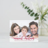 Nieuwste kerstrode kalligrafie briefkaart (Staand voorkant)