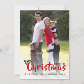 Nieuwste kerstsneeuwvlokken moderne fotokaart kaart (Voorkant)