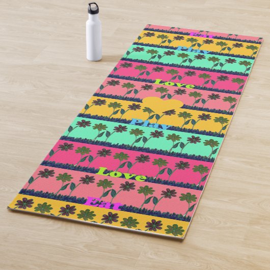 Nieuwste, kleurrijke Eat Love Speel Mode Ideeën Yogamat (In situ)