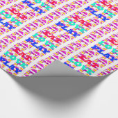 Nieuwste kleurrijke liefdeseet het tekstontwerp va cadeaupapier (Hoek)