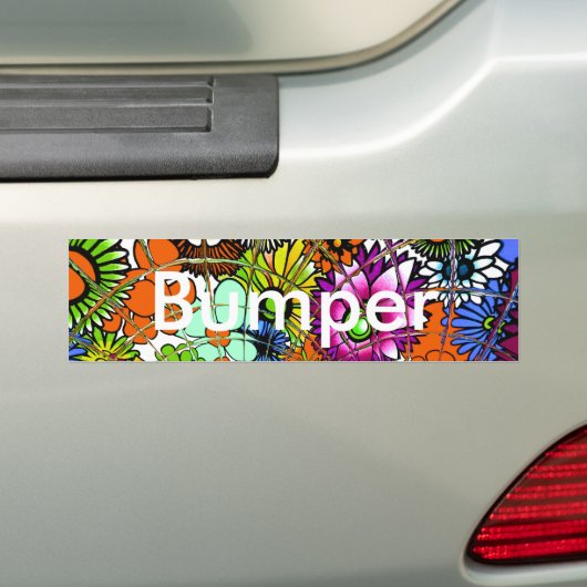 Nieuwste Kleurrijke Verbazingwekkende Bloemenpatro Bumpersticker (Op auto)
