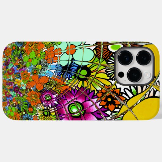 Nieuwste Kleurrijke Verbazingwekkende Bloemenpatro Case-Mate iPhone Case (Achterkant (horizontaal))