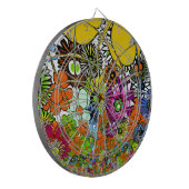 Nieuwste Kleurrijke Verbazingwekkende Bloemenpatro Dartbord (Voorkant Links)