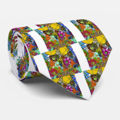 Nieuwste Kleurrijke Verbazingwekkende Bloemenpatro Stropdas (Opgerold)