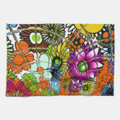 Nieuwste Kleurrijke Verbazingwekkende Bloemenpatro Theedoek (Horizontaal)