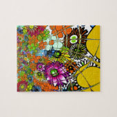 Nieuwste kleurrijke, verbluffende bloemetjesvormen legpuzzel (Horizontaal)