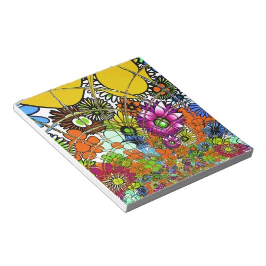 Nieuwste kleurrijke, verbluffende bloemetjesvormen notitieblok (Schuin)