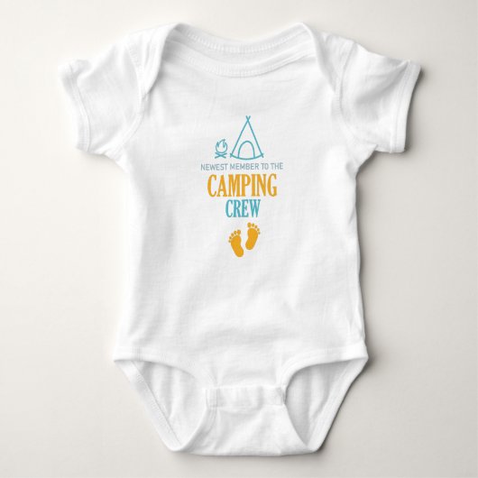 Nieuwste lid van de Camping Crew Romper (Voorkant)