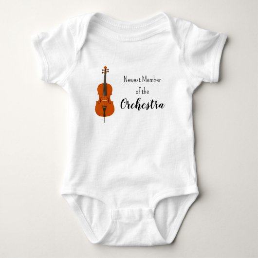 Nieuwste Lid van het Orkest Cello Bodysuit (Voorkant)