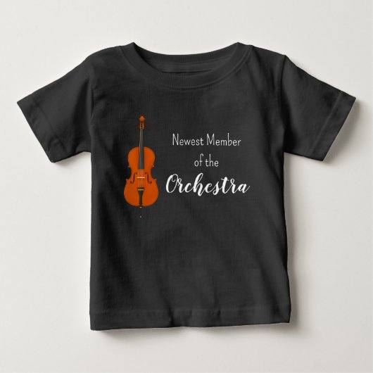 Nieuwste Lid van het Orkest Cello T-shirt (Voorkant)