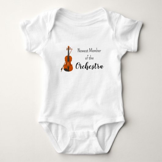 Nieuwste Lid van het Orkest Viool Bodysuit (Voorkant)