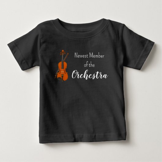 Nieuwste Lid van het Orkest Viool Shirt (Voorkant)