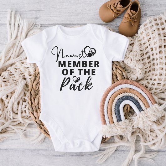 Nieuwste lid van het pakje schattige puppy Paw Gif Romper