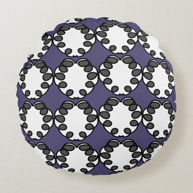 Nieuwste mandala patroonontwerp  rond kussen (Voorkant)