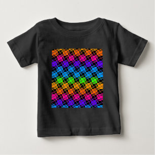 Nieuwste mooie edgy regenboog kleuren geruit ontwe