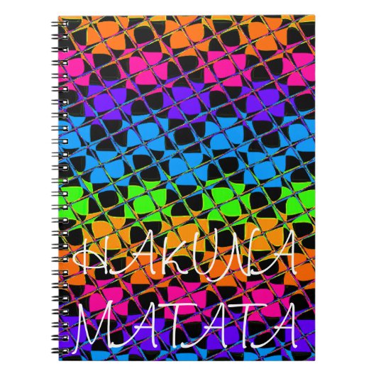 Nieuwste mooie edgy regenboog kleuren geruit ontwe notitieboek (Voorkant)