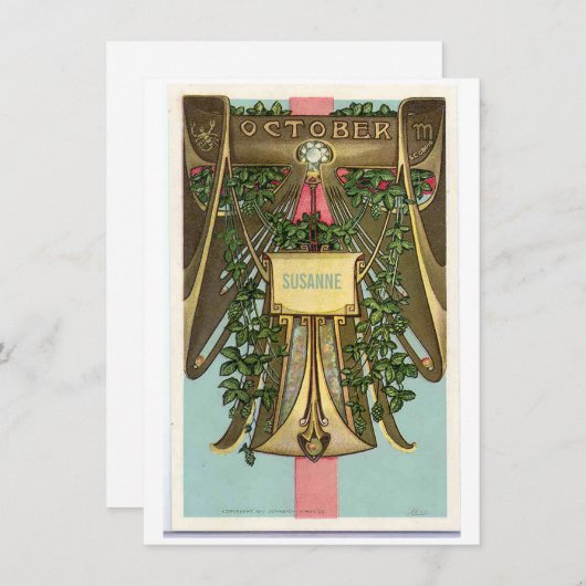 Nieuwste oktober Scorpio zodiale verjaardag Uitnod Kaart (Voorkant / Achterkant)