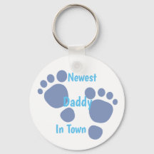Nieuwste pappa in de stad Blue Baby Footprint