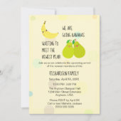 Nieuwste Pear Gender Neutral Twins Baby shower Kaart (Voorkant)