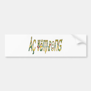 Nieuwste Red Golden Green Achempong Bumpersticker