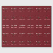 Nieuwste Red Merry Kerstfeestdag Sunshine Wishes Cadeaupapier (Vlak)