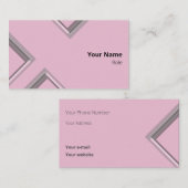 Nieuwste roze geometrische driehoeksvormen visitekaartje (Voorkant / Achterkant)