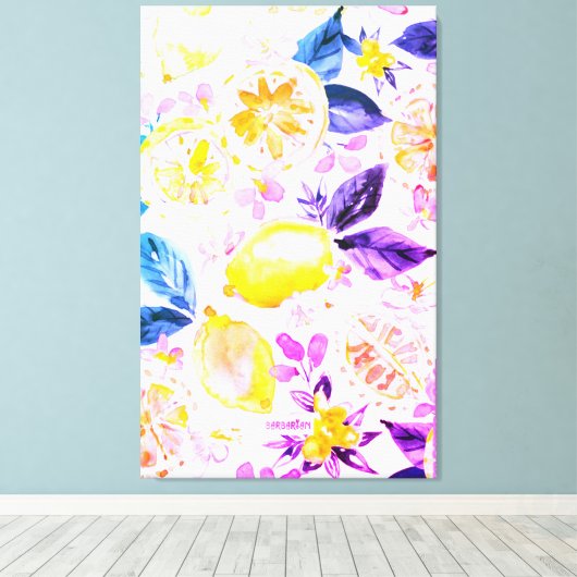 nieuwste stijlvolle limonade exotisch design canvas afdruk (Insitu (Houten vloer))