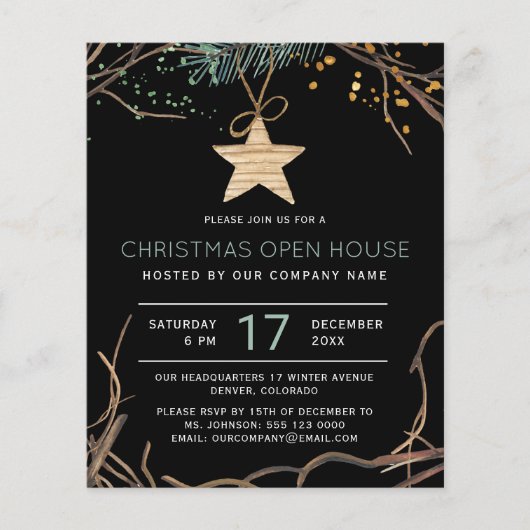 Nieuwste uitnodiging voor kerstmis flyer (Voorkant)