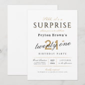 Nieuwste verrassing in de moderne klas 21 jaar kaart (Voorkant / Achterkant)