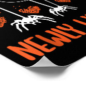 Nieuwste webbed Halloween Pas getrouwd Bride en Gr Poster (Hoek)