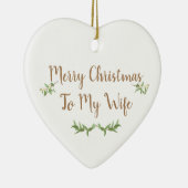 Nieuwste Wed First kerstboom Bauble Editable Keramisch Ornament (Rechts)