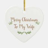 Nieuwste Wed First kerstboom Bauble Editable Keramisch Ornament (Voorkant)