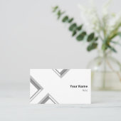 Nieuwste witte geometrische driehoeksvormen visitekaartje (Staand voorkant)