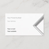 Nieuwste witte geometrische driehoeksvormen visitekaartje (Achterkant)