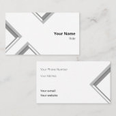 Nieuwste witte geometrische driehoeksvormen visitekaartje (Voorkant / Achterkant)