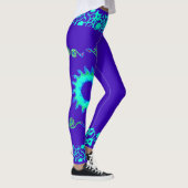 Nieuwste zomertijd elegant blauw weekendfloraal leggings (Rechts)