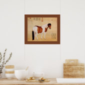 Nieyunshi ~蹑 驶~Ten Steeds ~Giuseppe Castiglione ~ Poster (Keuken)